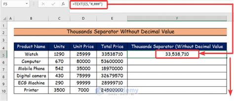 How to Add Thousand Separator in Excel Formula - ExcelDemy