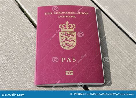 Danish Passport. Biometric Passport. International Id for Danish Citizen Stock Image - Image of ...