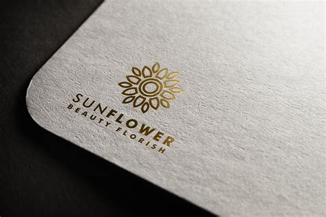 Sunflower logo design – MasterBundles