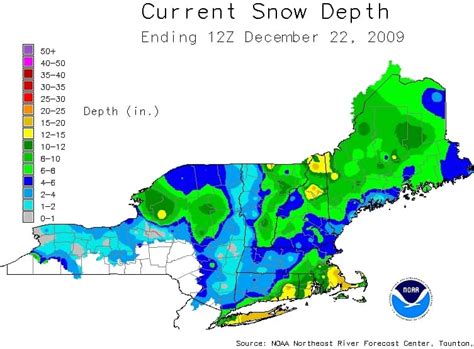 NE NOAA Snow Depth Map