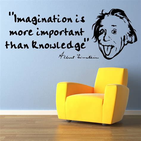 ALBERT EINSTEIN Imagination is VINYL WALL ART STICKER MURAL DECAL | eBay