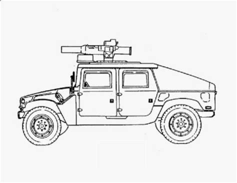 Hummer Militär-Malbuch zum Ausdrucken und online