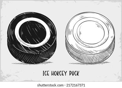 Hand Drawn Ice Hockey Puck Sketch Stock Vector (Royalty Free ...