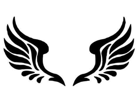 angel wings silhouette vector