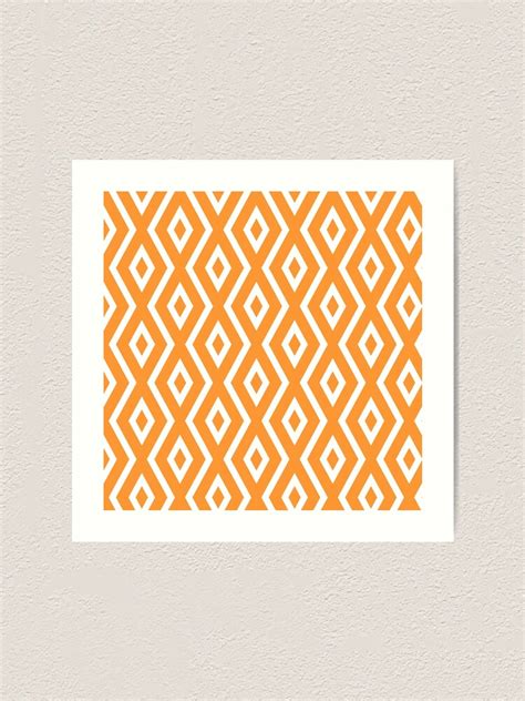 "Orange Diamond Pattern" Art Print by rollosphotos | Redbubble