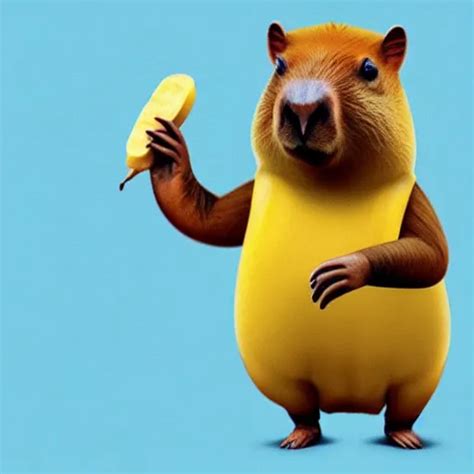 capybara with a banana on top of its head. max payne | Stable Diffusion | OpenArt