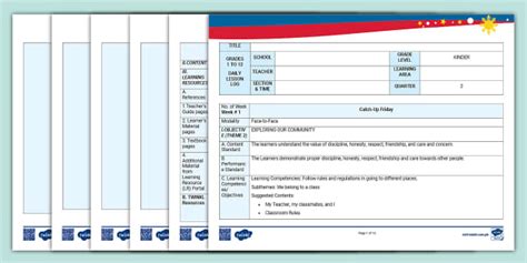 Matatag Curriculum Based Kindergarten Lesson Plan for Quarter 2 Week 1