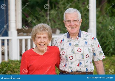 Elderly Couple Smiling stock image. Image of grandma - 15446887