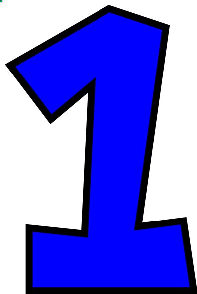 Number One (bright Blue) Clip Art at Clker.com - vector clip art online ...