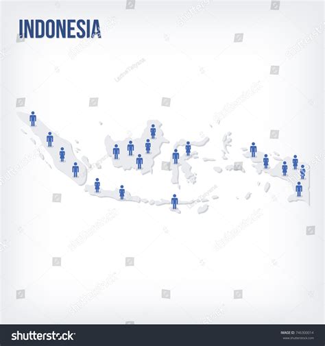 Vector People Map Indonesia Concept Population Stock Vector (Royalty ...