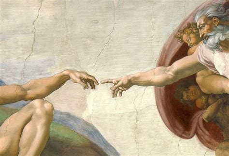 Why is the Lord's Hand "Stretched Out Still"? | Michelangelo paintings, Wall art canvas painting ...