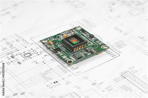 CMOS sensor and circuit diagram Stock Photo | Adobe Stock