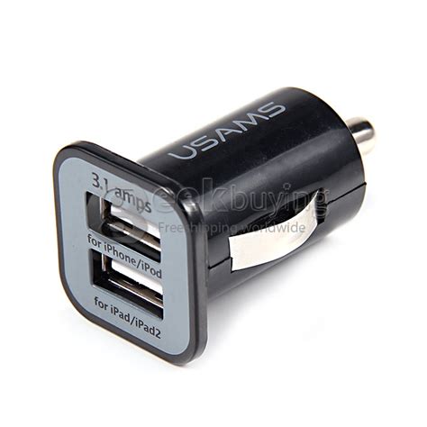 Mini 12V 24V Car Charger Adapter With Dual USB Ports for iPad iPhone