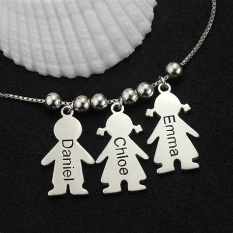 Mother's Day Gift: Personalized Mother Necklace with Kids Charm