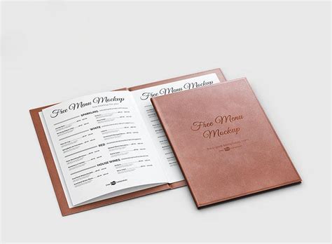 Free Leather Menu Mockup (PSD) – FreeMockup.net