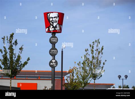 The famous Colonel Sanders logo of KFC Fast Food Restaurants Stock Photo - Alamy