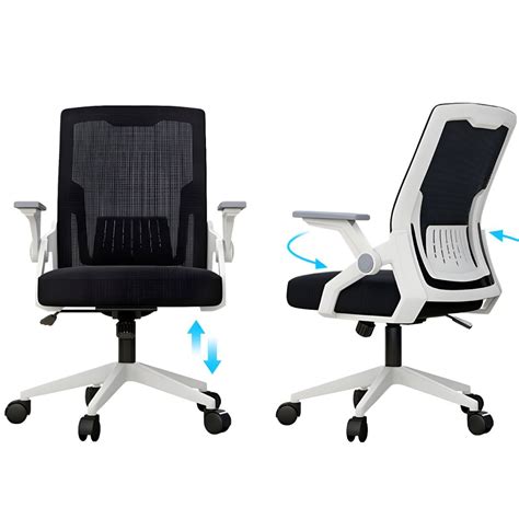 Adjustable Seat Height Office Chair Computer Chair with Swivel Casters ...
