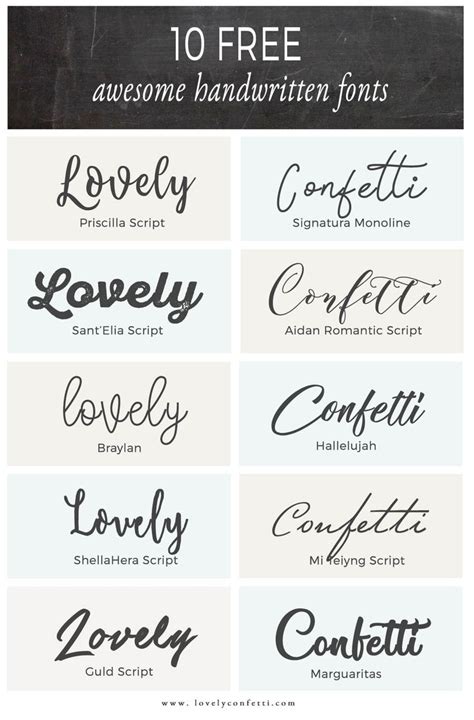 10 Free Handwritten Fonts for Creative Projects