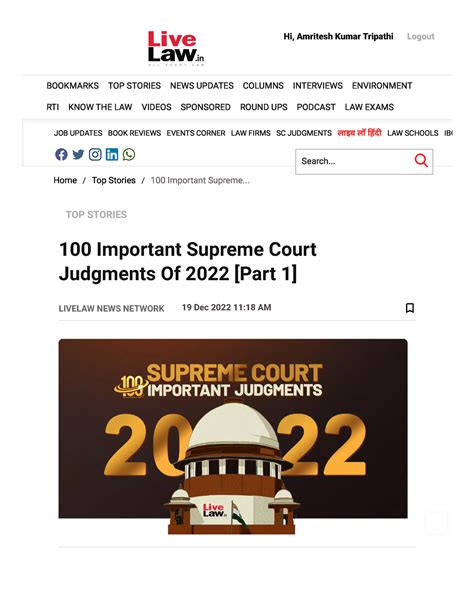 100 Important Supreme Court Judgments Of 2022 [Part 1] - Home / Top ...