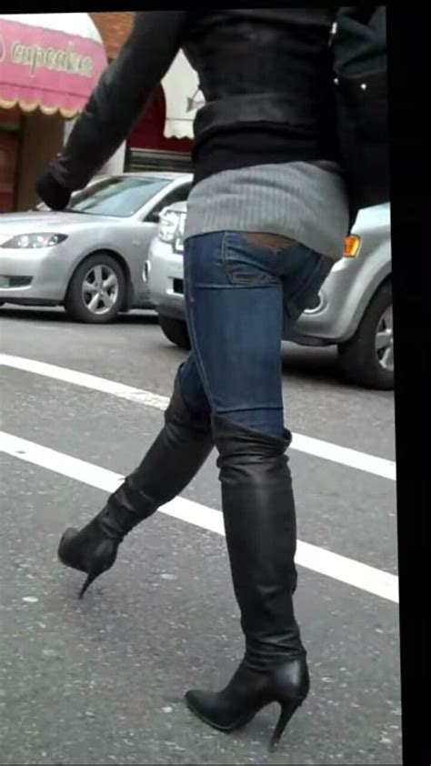 Thigh High Boots, High Heel Boots, Over The Knee Boots, Heeled Boots, High Heels, Tight Jeans ...