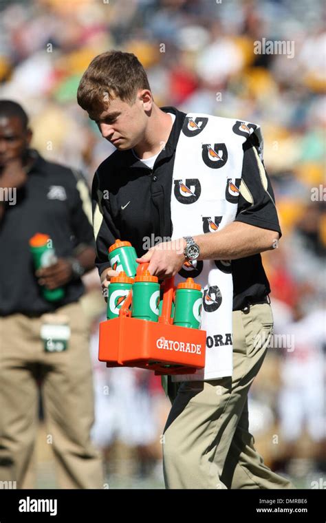 Waterboy with gatorade for the team during game action in the second half of the Ball State at ...