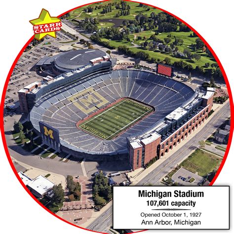 Top ten largest college football stadiums topped by Michigan Stadium