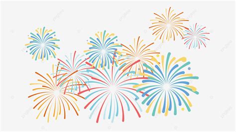 New Year Fireworks Festival Clip Art, New Year, Fireworks, Clipart PNG and Vector with ...