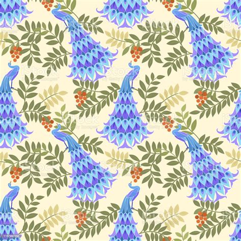 Peacock Vector Design Seamless Pattern For Fabric Textile Stock ...