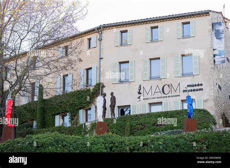 France, Alpes Maritimes, Mougins, Classical Art Museum, facade of the ...