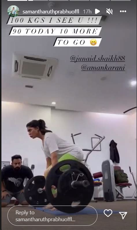 Samantha Ruth Prabhu aces weight lifting like a pro: ‘100 kgs, I see ...