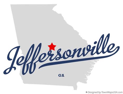 Map of Jeffersonville, GA, Georgia