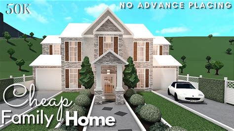 BLOXBURG| Cheap Family Home| No Advanced Placing| House Build| $50k - YouTube