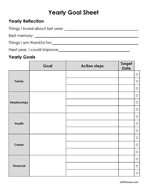 Free printable goal tracker | Many options and designs