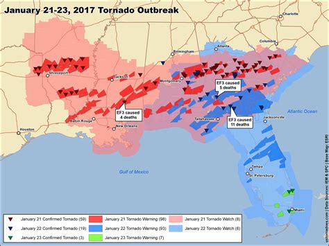 The largest tornado outbreaks of 2017 - U.S. Tornadoes