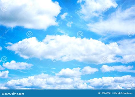 Beautiful Blue Sky and White Clouds Background Wallpaper Stock Image - Image of cloud, landscape ...