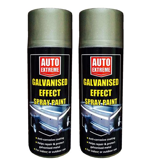 400ml Galvanized Effect High Density Spray Household Metal Wood Automotive Paint | eBay