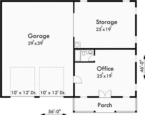 Garage With Office Floor Plans - floorplans.click