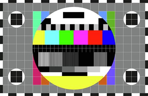 illustration of tv no signal back in retro style. A test card, a test pattern or start-up ...