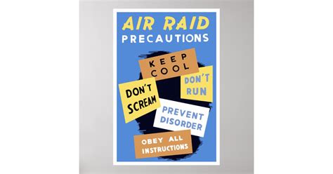 Air Raid Precautions -- WW2 Poster | Zazzle