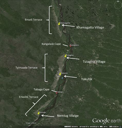 Lena River and village map. | Download Scientific Diagram