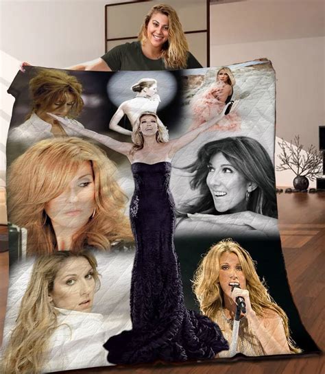 Celine Dion Singer Music Album Cover Poster Retro Vintage Quilt Blanket