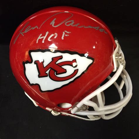 Len Dawson Autographed Kansas City Chiefs Mini Helmet - The Sports Fan