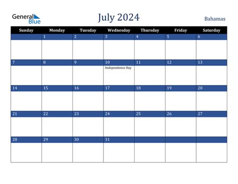 2024 Calendar Printable Bahamas - 2024 CALENDAR PRINTABLE