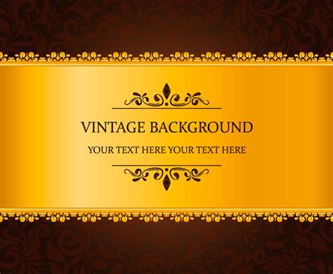 Gold Vintage Background Vector Art & Graphics | freevector.com