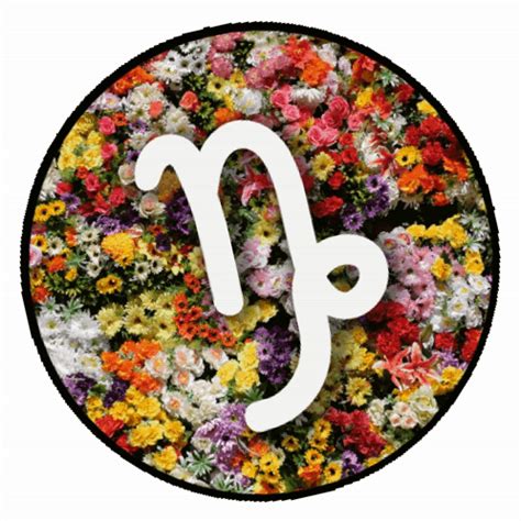 Zodiac Signs Flowers Sticker - Zodiac signs Flowers Capricorn - Discover & Share GIFs