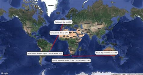 route of first fleet : Scribble Maps