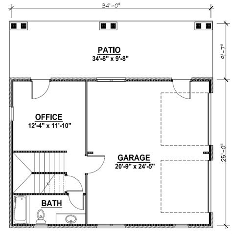 Garage Plan 50607 - 2 Car Garage