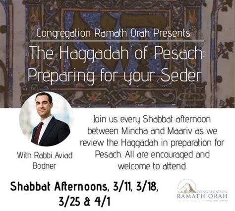 The Haggadah of Pesach: Preparing for your Seder - Event - Congregation ...