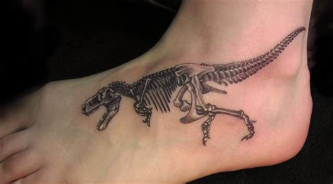 Dinosaur skeleton tattoo