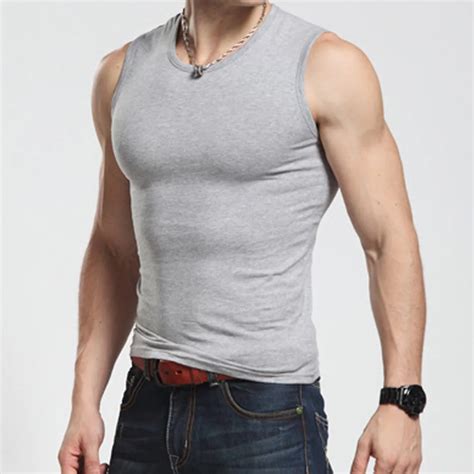 2017 Hot New Men Tank Top Cotton Sleeveless O Neck T shirt Bodybuilding ...